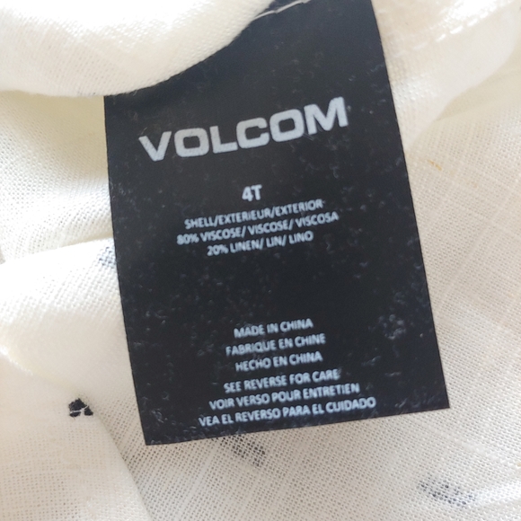 VOLCOM NEW toddler Linen Button Up Shirt & Chino Shorts Set - Picture 7 of 12